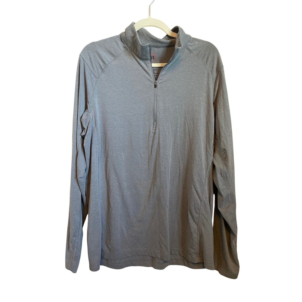 TravisMathew‎ Mens Quarter Zip Pullover Heather Gray Long Sleeve Golf Shirt L